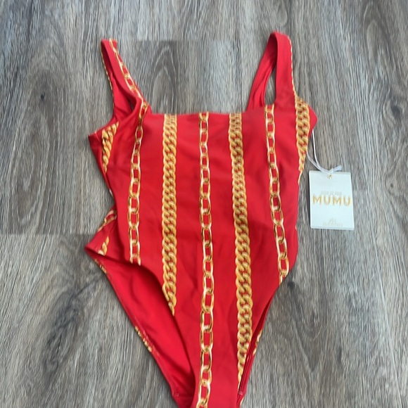 Show Me Your MuMu Red Italia Off the Chain Bathing Suit - Picture 6 of 16